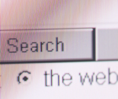 search button on a computer screen