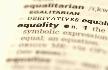 Dictionary page showing the definition of equality