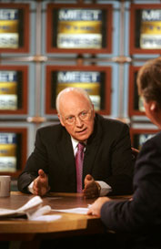 Then Vice-President Dick Cheney appearing on Meet the Press