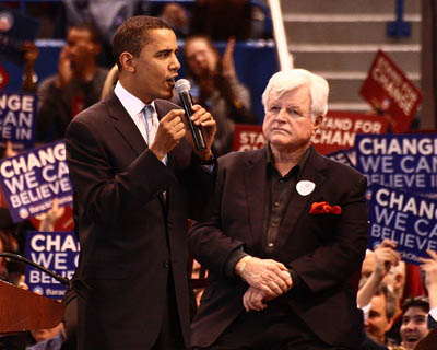 Obama and Ted Kennedy
