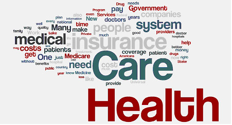 word wall of terms important to health policy