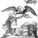 Federalist cartoon depicting an eagle snatching the Constitution from Jefferson's hand