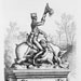 Cartoon showing Andrew Jackson riding a pig representing the corruption of spoils system