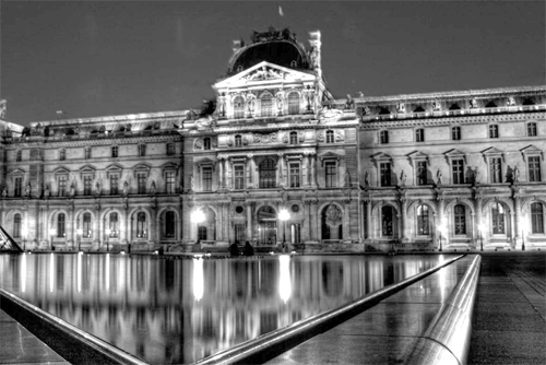 The Louvre at night