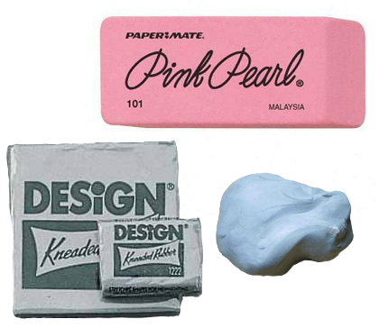 eraser and kneaded rubber