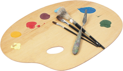 Palette and brush