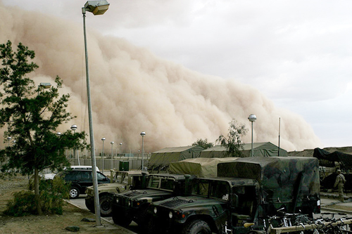 a dust storm