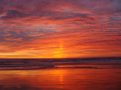 sunset over the ocean