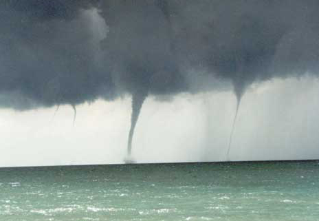 Picture of storms over the water