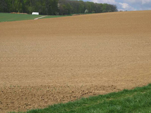 a tilled agricultural field