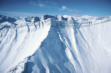 high-elevation snowy mountain