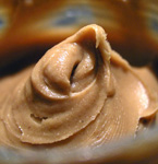 an open jar of peanut butter