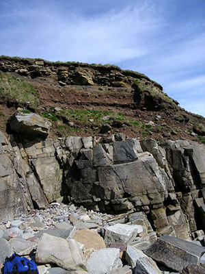 large rocks in the landscape