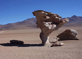 rock that has been shaped and sculpted by the wind