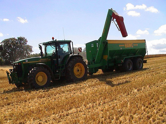 a tractor on an agricultural field