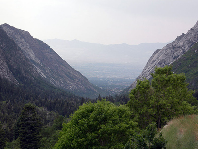 a U-shaped glacial valley