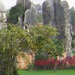 Landscape with large stone structures coming up from the ground