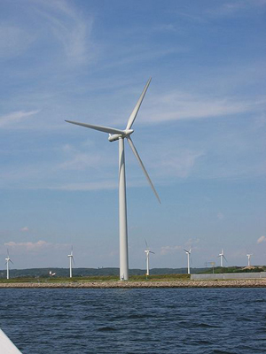 a modern wind turbine