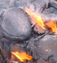 burning oil shale