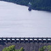 a reservoir of water behind a dam