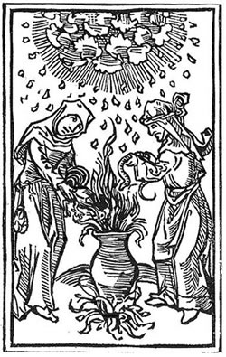 witches cooking a spell