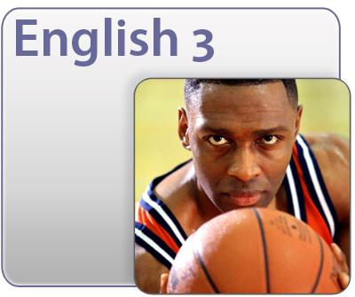 English 3: Basketball player preparing to shoot the ball