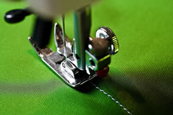 A sewing machine at work.