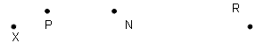 capital letter X with a small dot over it, capital letter P with a small dot over It, capital letter N with a small dot over it, capital letter R with a small dot under it