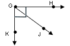 = right angle H G K with ray G J in the middle