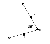 angle R S T with measure of 85 degrees