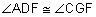 angle A D F is congruent to angle C G F