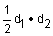 one-half d sub 1 times d sub 2>, where d1 and d2 are the lengths of the diagonals