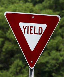 Yield sign