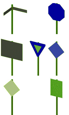 Various Shaped Street Signs