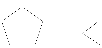 two five sided figures