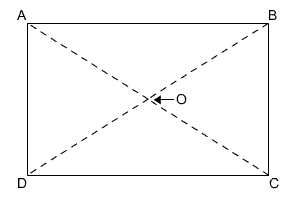 rectangle ABCD with diagonals intersecting at point O