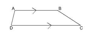 trapezoid ABCD, side AB is parallel to side DC, X is the midpoint of AD and Y is the midpoint of BC, midsegment XY is drawn