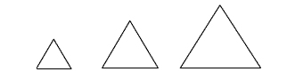 Three similar Triangles