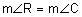 the measure of angle R equals the measure of angle C