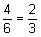 four-sixths equals two-thirds