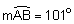 arc AB equals 101 degrees