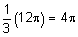 1/3(12 pi)=4