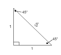 45-45-90 special right triangle