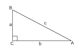 Triangle ABC with sides a, b, and c