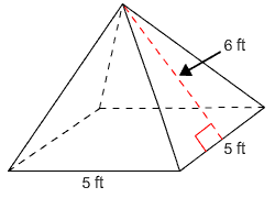 Pyramid with square base