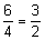 six-fourths equals three-halves