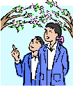 two people with tree