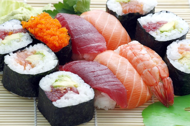 sushi and shashimi