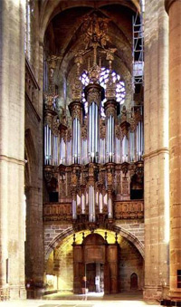 pipes of cathedral pipe organ