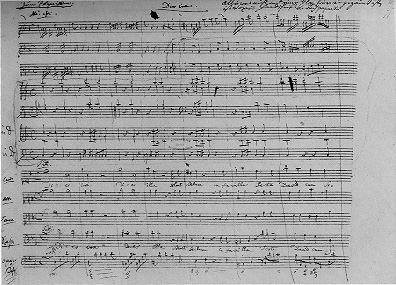 Mozart’s handwritten score